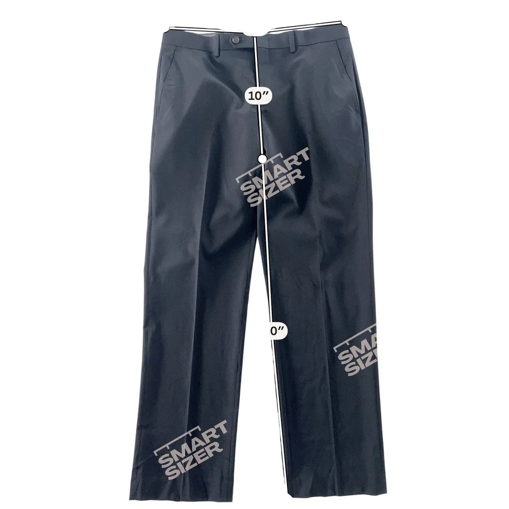 Chaps Suit Mens 40R‎ Black Wool Blend 2-Button Solid Classic Formal Career